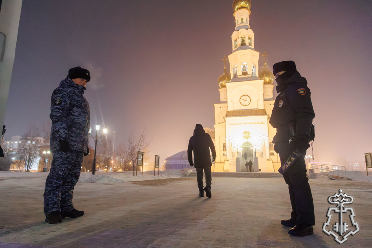 Росгвардейцы обеспечили в Хакасии правопорядок и общественную безопасность в крещенскую ночь 